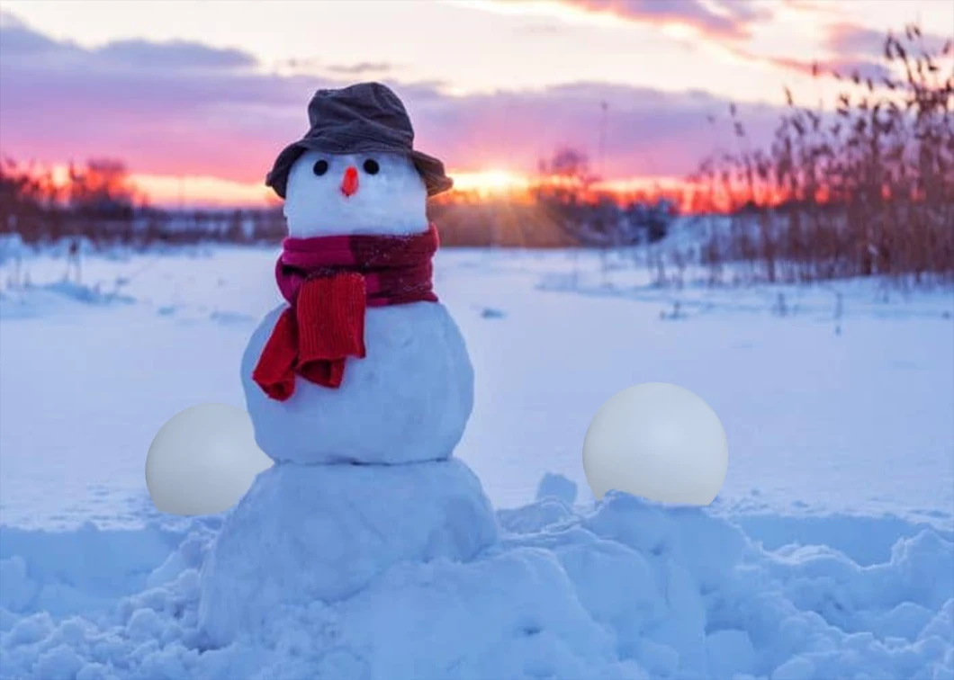 Plastic Snow Ball Cube LED Light Ball for Christmas Decorative