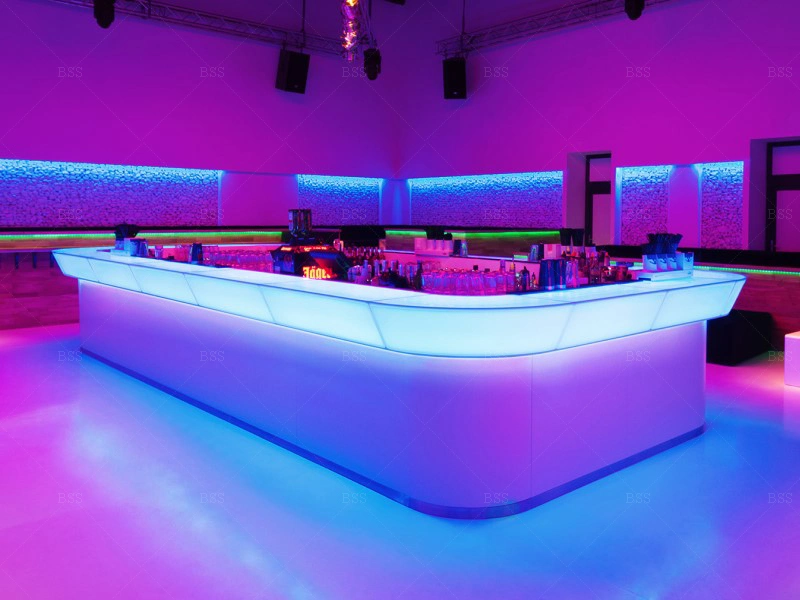 Hot New Colorful LED Light Marble Discotheque Bar Counter