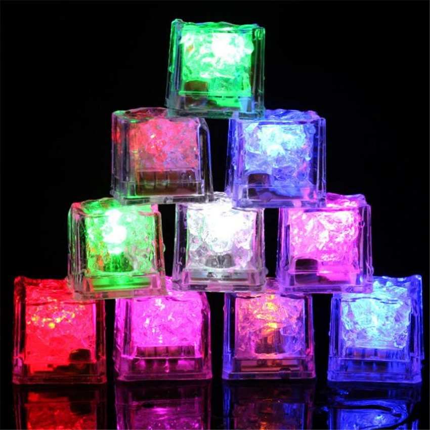 Plastic Light up Ice Cubes LED Flashing Cube Ice LED Glow