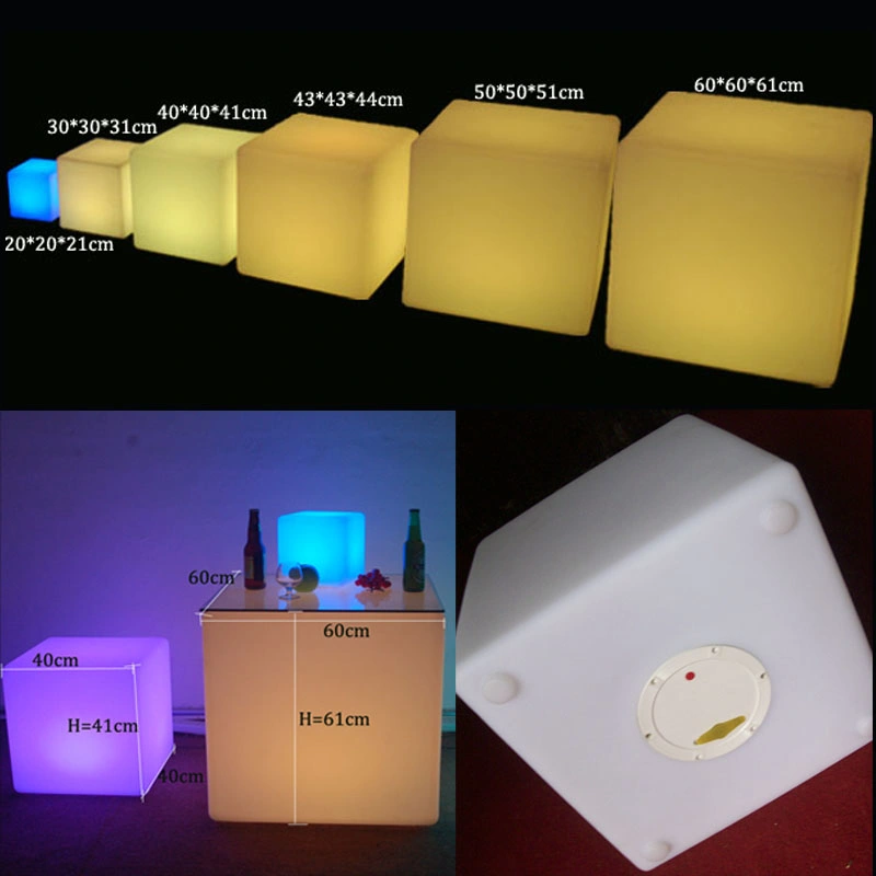 Waterproof LED Cube Furniture PE Plasti&simg; Light up LED Cube