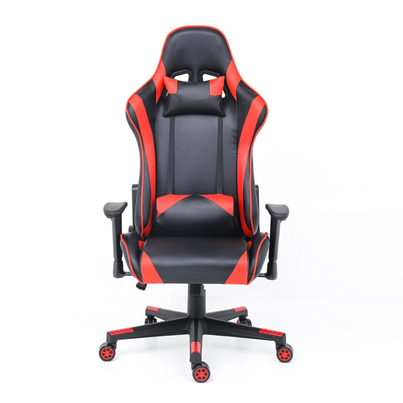Office Black and Red Cheap PU Leather 180 Degree Play Station Rocker Computer Racing PC Custom LED Ergonomic Gamer Gaming Chair