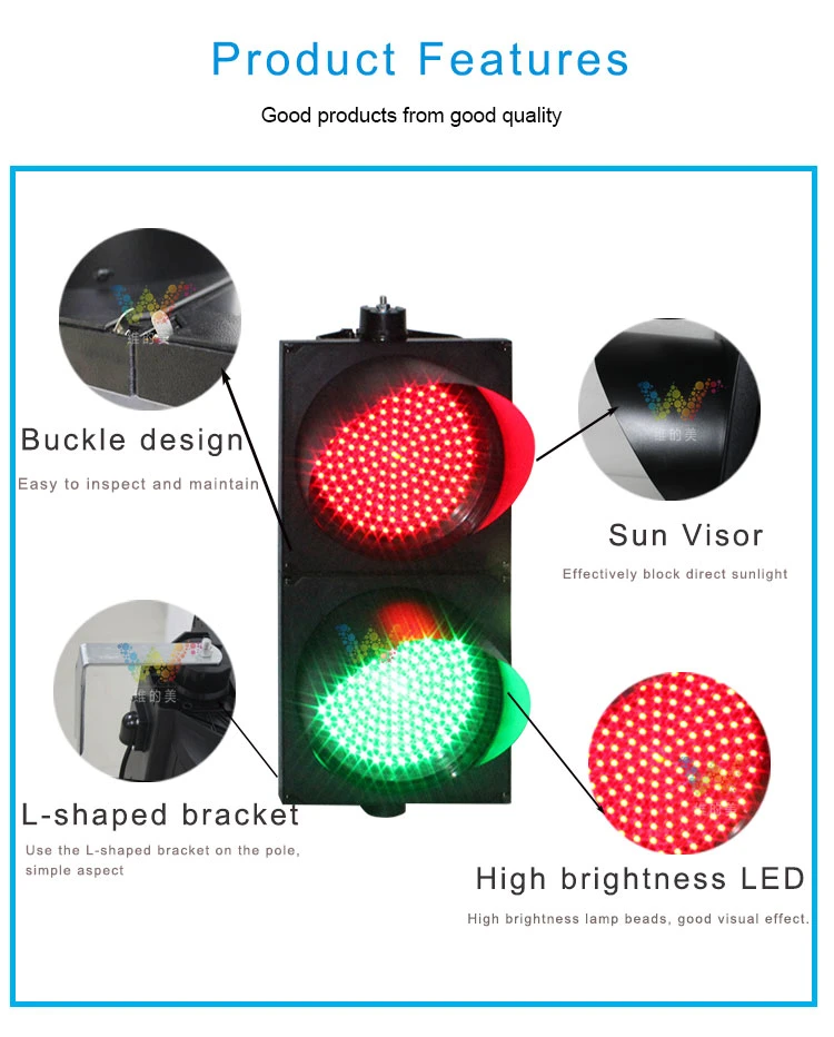 300mm Warning Three Color Full Ball Intelligent LED Solar Power Traffic Signal Light System Include Countdown Timer Arrow