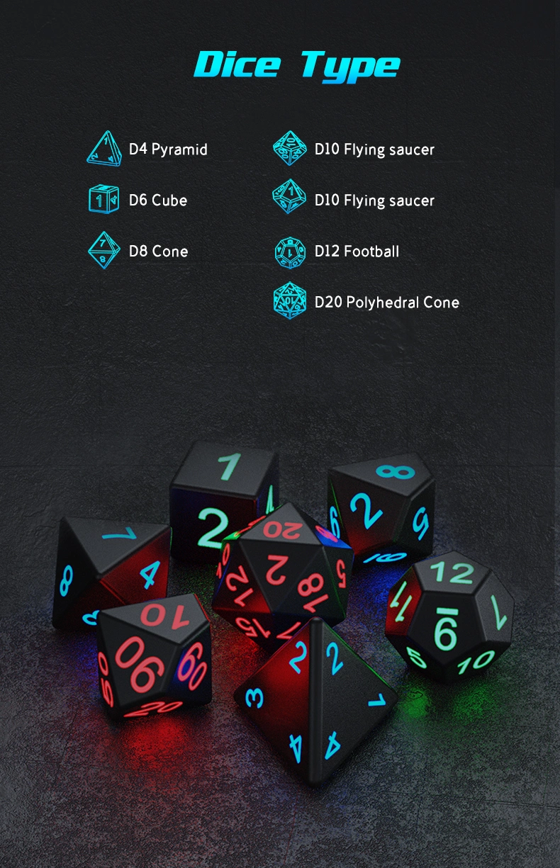 Party Fluorescent Dice LED Electronic Dice LED Cube