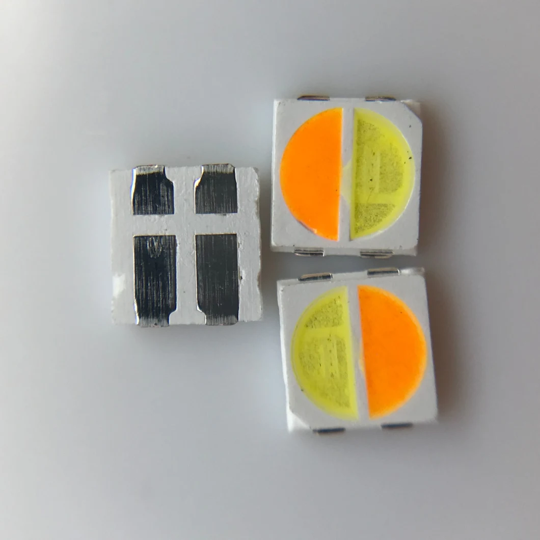 Hot-Selling LED 3030 DOS Colors 1W 3V Amber+White Yellow White Double Colours Diode Dual Color LED for Strobe Car Head Light