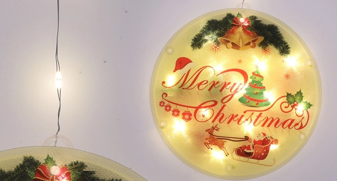 Christmas Curtain LED Lights, Round Flat Ball Shape