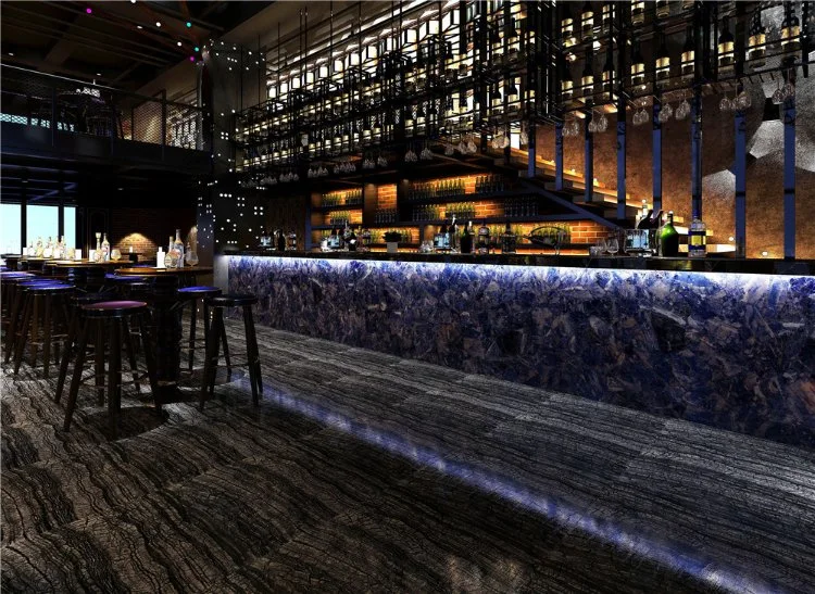 LED Light Green Gemstone Onyx Bar Counter for Hotel Restaurant Night Club Bar Table