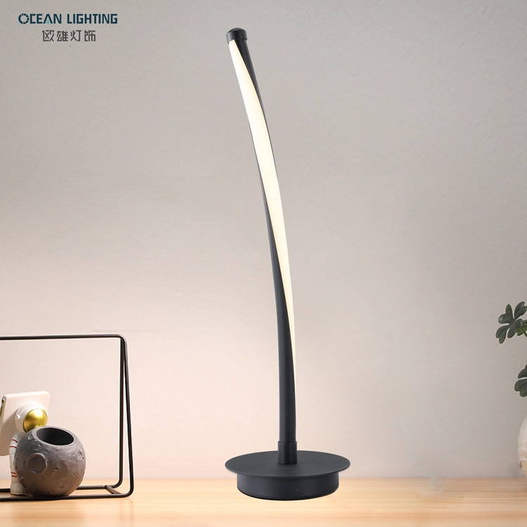 Ocean Lighting Modern LED Standing Lamp Black Line Decorative Floor Light