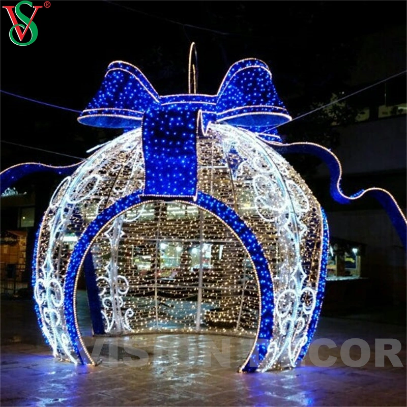 Christmas Motif 3D Giant Ball LED Decoration Light for Outdoor