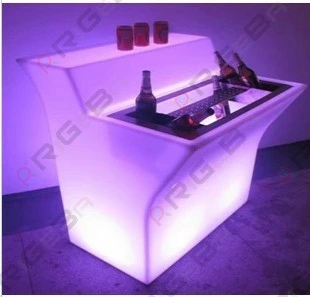 RGB Full Color LED Straight Battery Remote Bar Counter for Night Club Hotel Restaurant