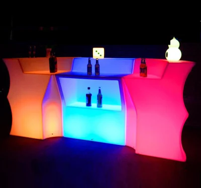 Modern Plastic Colorful Nightclub LED Lighting Bar Counter for Sale