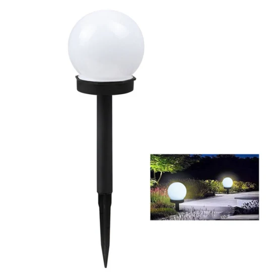 Outdoor Solar LED Garden Light Plastic Round White Globe Ball Solar Lawn LED Light Solar Stick LED Light