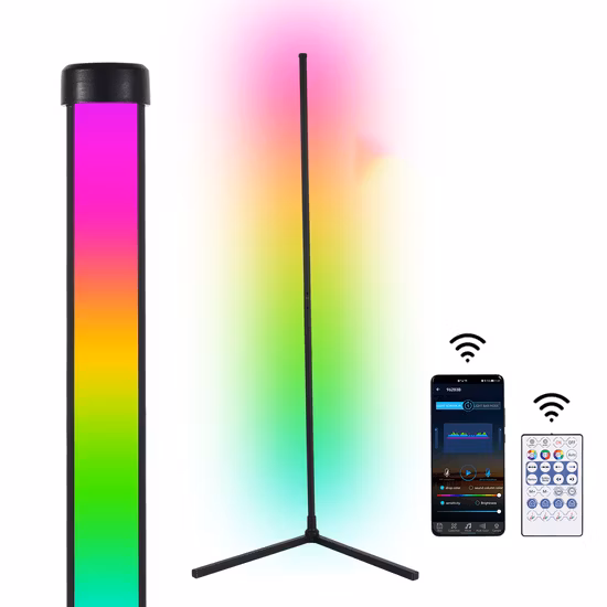 RGBW Corner Floor Lamp Bedroom Decoration Lighting Livingroom Standing Lights
