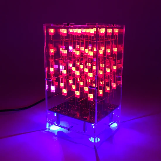Spectrum 444 Double Color Light Cube Single Chip Microcomputer DIY Kit Electronic DIY Production Fog LED Light Parts Kit