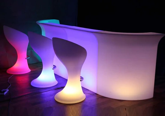 Waterproof Glowing Plastic RGB LED Furniture LED Bar Restaurant Counters for Sale