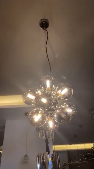 Glass Chandeliers Stainless Steel China Nordic Decorating Clear Ball Globe Bubble Bar Hanging LED Modern Glass Pendant Lights