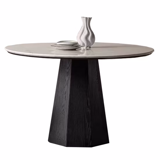 Sintered Stone Ceramic Living Room Marble Coffee Set LED Round Modern Home Furniture Dining Table