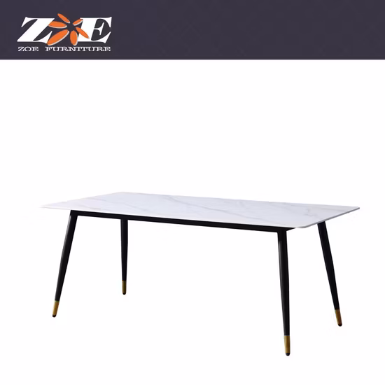 Sintered Stone Ceramic Living Room Marble Coffee Set LED Rectangle Modern Home Furniture Dining Table