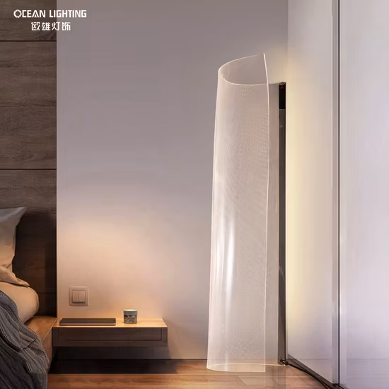 Ocean Lighting Modern LED Standing Lamp Black Line Decorative Floor Light